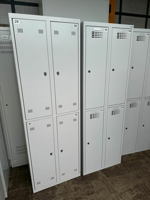 Szafa metalowa szara socjalna skrytkowa szafy skrytkowe