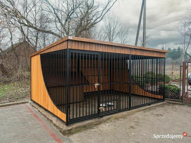 Klatka dla zwierząt Kojec dla Psa z Podłoga Miski Buda Dach