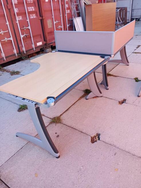 Biurko narożne 160x80x66 praca zdalna dom biuro STEELCASE