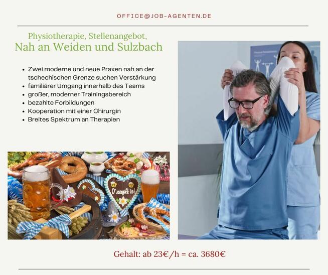 Szukani dwaj fizjoterapeuci praca w Weiden i Sulzbach