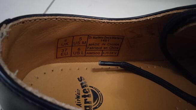 Półbuty glany Martens 1461 Black Smooth