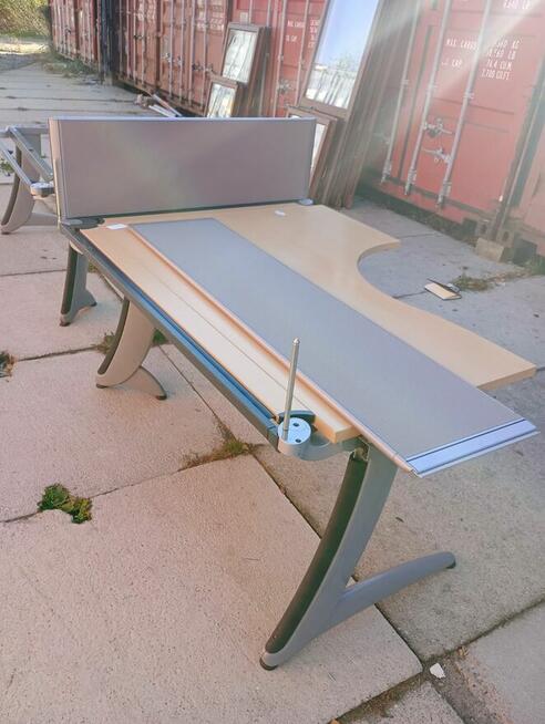 Biurko narożne 160x80x66 praca zdalna dom biuro STEELCASE