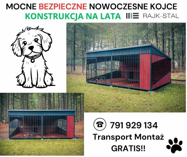 Klatka Kojec dla Psa Kota z podłogą buda dachem WYBIEG