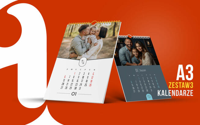 Kalendarz 2026 Szablony PSD Minimalistyczne Wzory