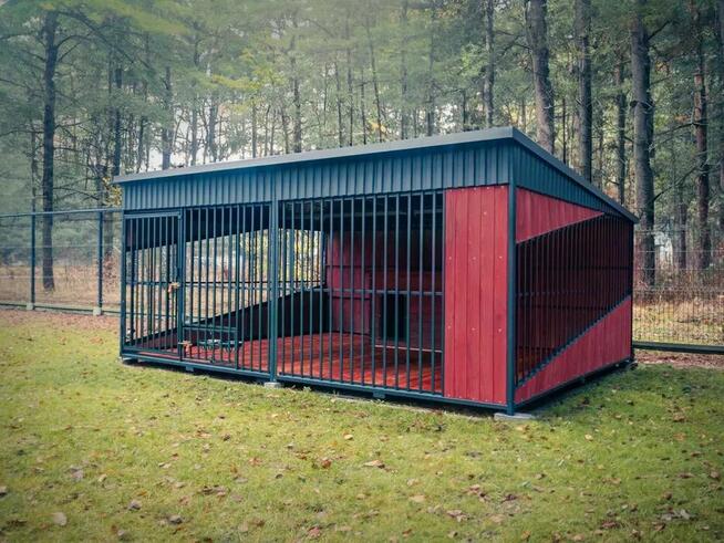 Kojec Klatka dla Psa Psów Wzmocniona z Podłogą Buda Dachem