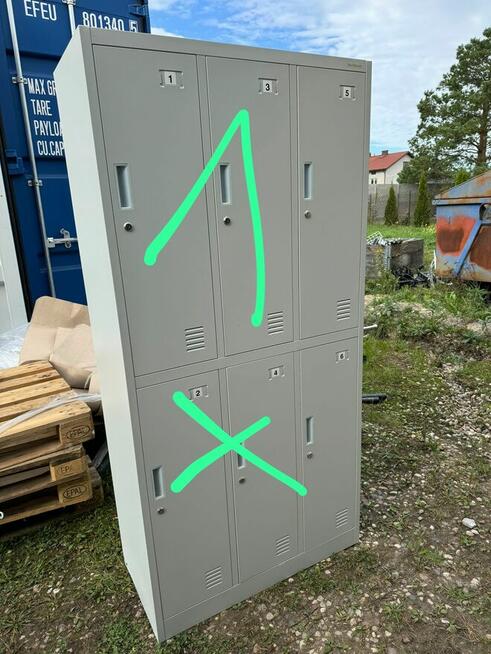 Szafa metalowa szara socjalna skrytkowa szafy skrytkowe do s