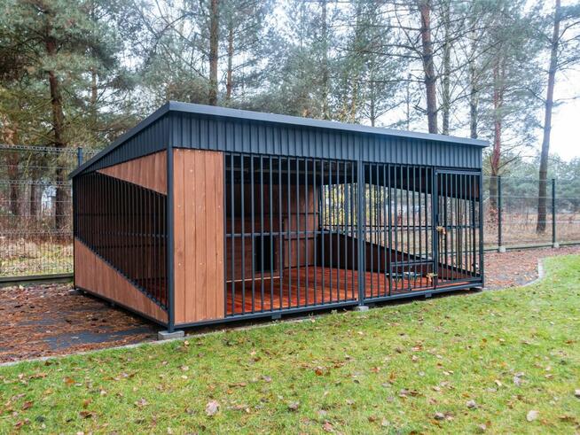 Klatka dla Psa Kojec dla Psów z Wybiegiem Podłoga Buda Dach