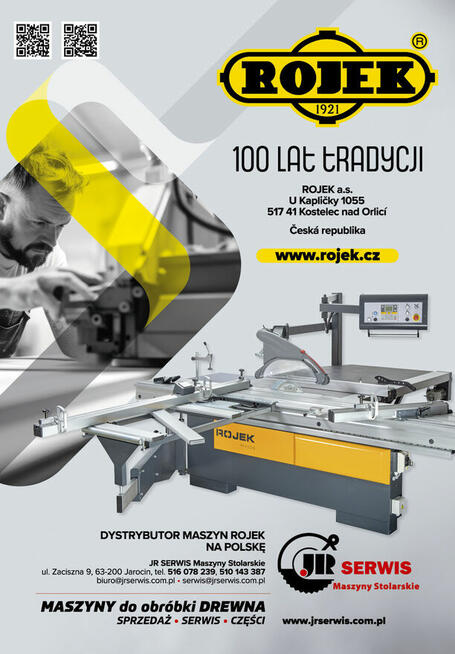Nowa piła formatowa ROJEK PF 350 - stół 3,2 m