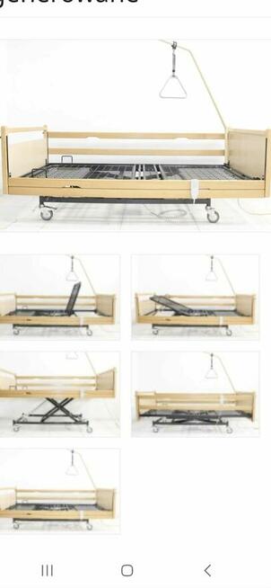 Tarnów Łóżko drewniane rehabilitacyjne na pilota medyczne