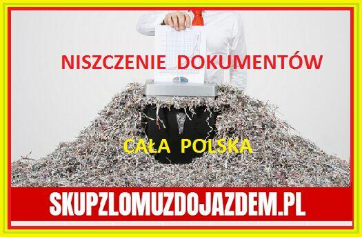 Niszczenie dokumentów z odbiorem od klienta Cała Polska