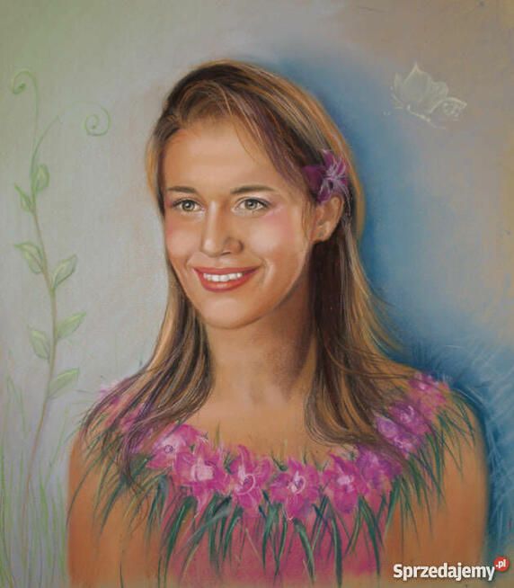 Portret dziecka. Maluje artysta plastyk.