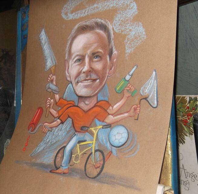 Karykatura w passe-partout.