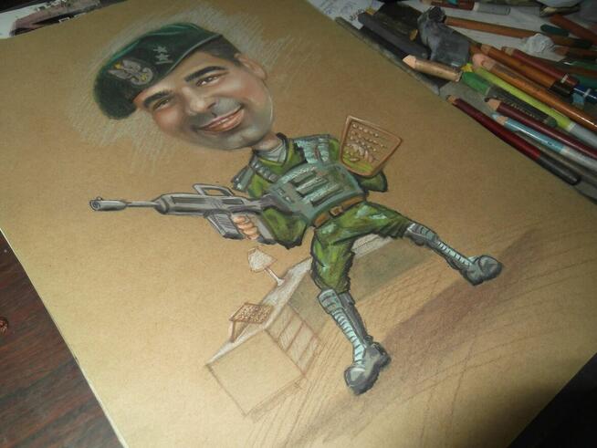 Karykatura w passe-partout.