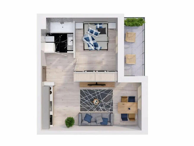 balkon, niezależna sypialnia, miejsce post.