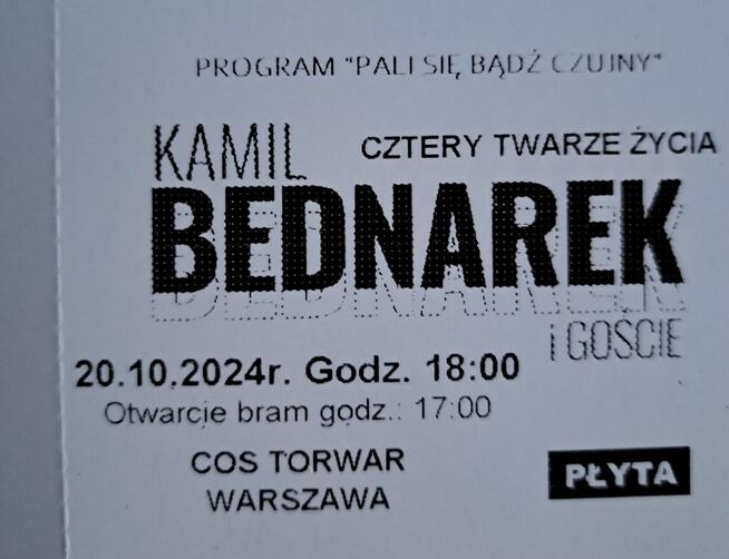 4 bilety koncert Kamil Bednarek 20.10.24 torwar