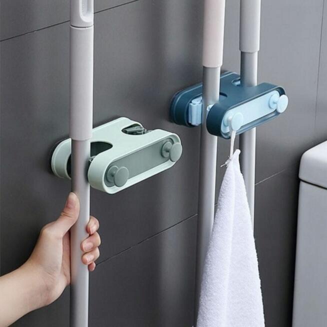 Uchwyt wieszak na szczotki mopy organizer 4szt