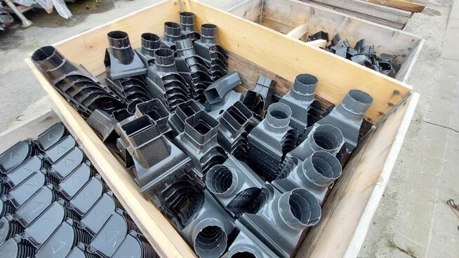 Rynny metalowe głebokie 2 gatunek kolor czarny