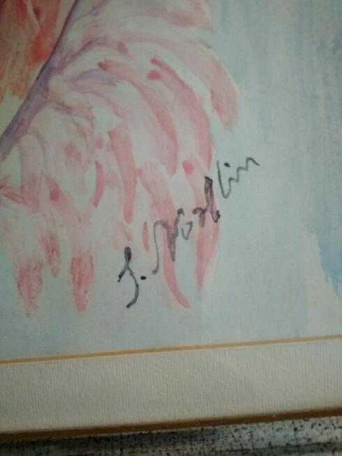 Stary portret młodej damy, sygnowany S.Norblin