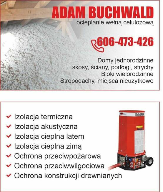 Ocieplanie wdmuchiwanie celulozy SZYBKO TANIO WOLNE TERMINY