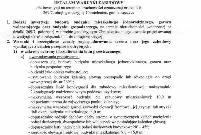 Sprzedam działkę 1319 m2