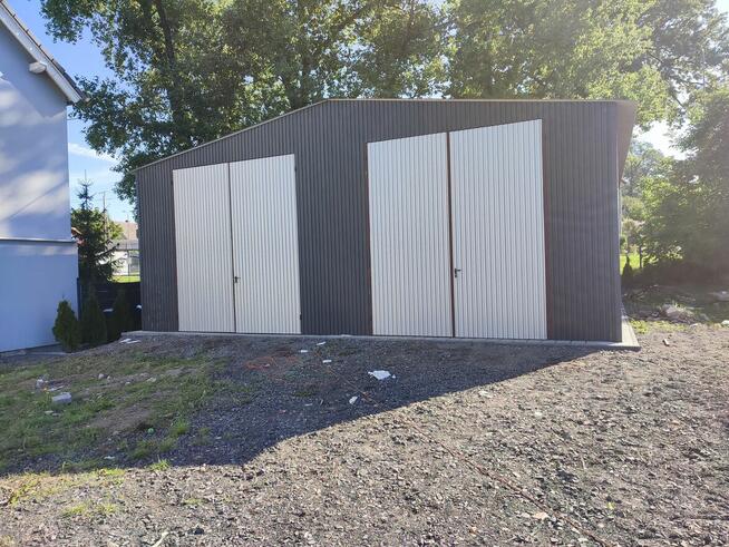 Garaż Blaszany Grafitowy -BLASZAK/MAGAZYN – GRZYWSTAL