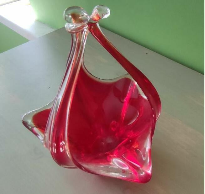 Komplet ze szkła artystycznego