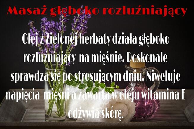 Masaze relaksujące otwarte od 8 do 21