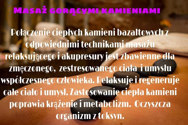 Masaze relaksujące otwarte od 8 do 21