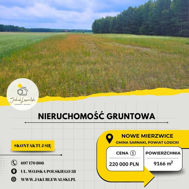 Nieruchomość gruntowa w miejscowości Nowe Mierzwice