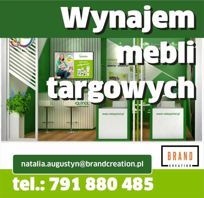 Wynajem mebli targowych
