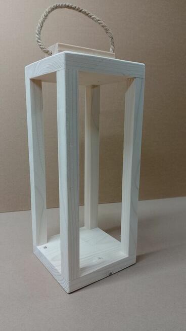 Lampion drewniany XL 36cm latarnia z drewna lampion PRODUKT