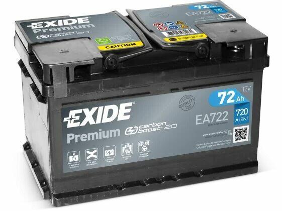 Akumulator 72Ah 720A Exide Premium EA722