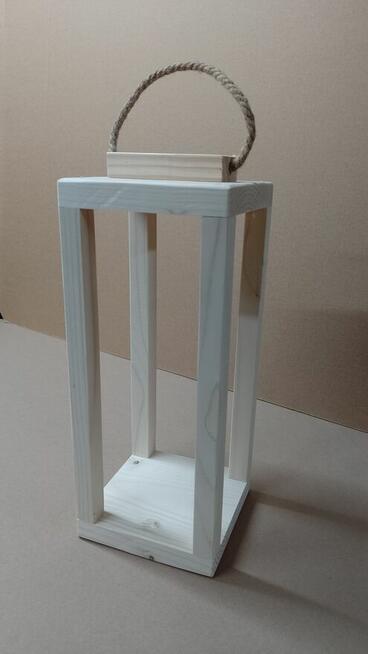 Lampion drewniany XL 36cm latarnia z drewna lampion PRODUKT