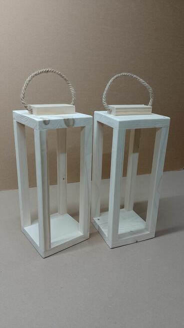 Lampion drewniany XL 36cm latarnia z drewna lampion PRODUKT