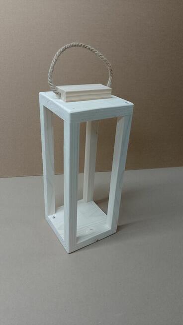 Lampion drewniany XL 36cm latarnia z drewna lampion PRODUKT