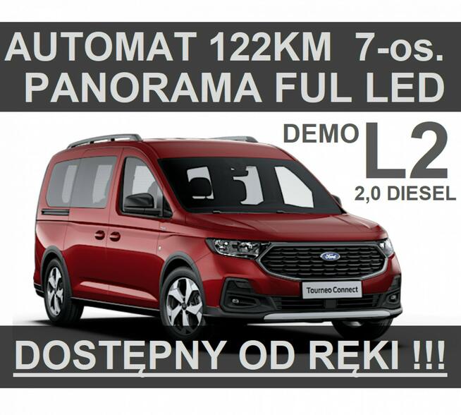 Ford Tourneo Connect 7-os. 2,0 122KM Demo Panorama Full Led Od reki Niska Cena  1921zł