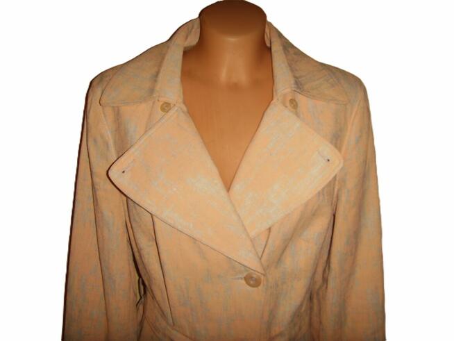 PŁASZCZ, PROCHOWIEC, TRENCZ, DAMSKI, BRZOSKWINIOWY =WROCŁAW=