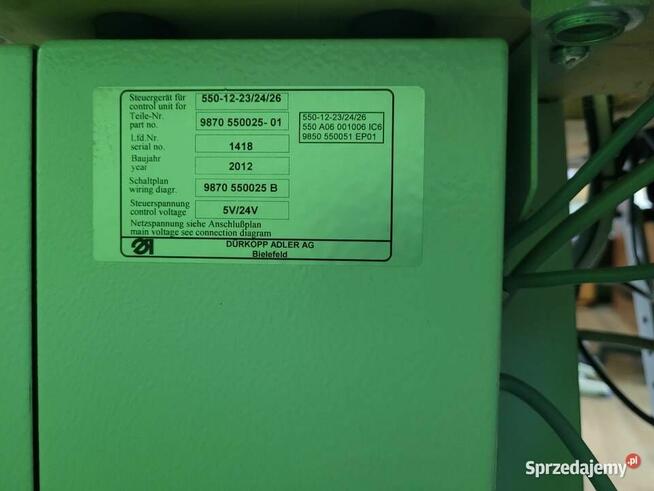 DURKOPP ADLER 550-12-24 zamarszczarka z nożem maszyna