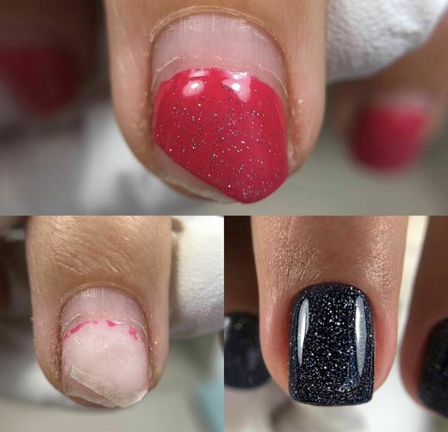 Paznokcie żelowe przedłużanie manicure hybrydowy Łomża