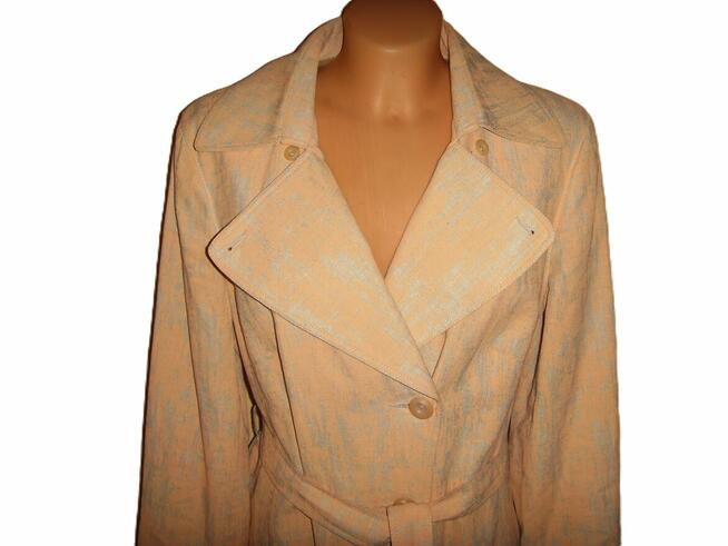 PŁASZCZ, PROCHOWIEC, TRENCZ, DAMSKI, BRZOSKWINIOWY =WROCŁAW=