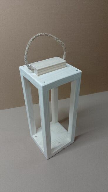 Lampion drewniany XL 36cm latarnia z drewna lampion PRODUKT