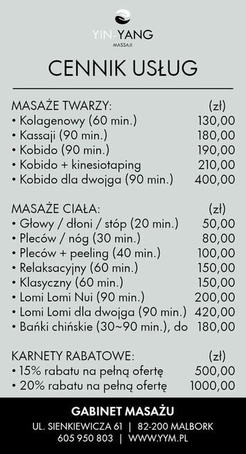Yin-Yang Massaji • Gabinet Masażu i Odnowy
