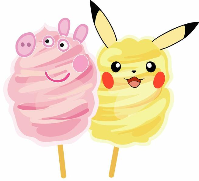 Maszyna do Waty Cukrowej + Cukier 12x 100g Saszetki + Patyki