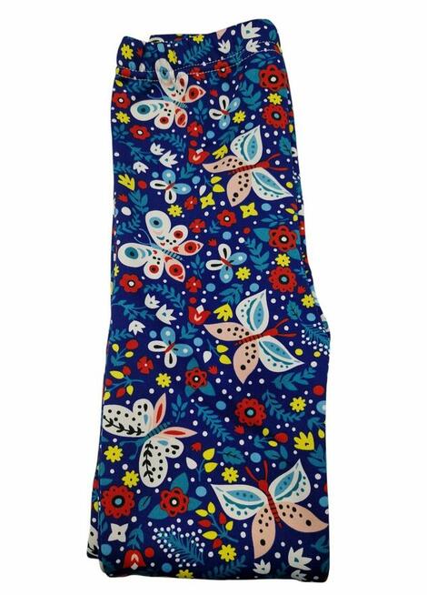 Legginsy zimowe dziewczęce wielokolorowe rozmiar 140-146