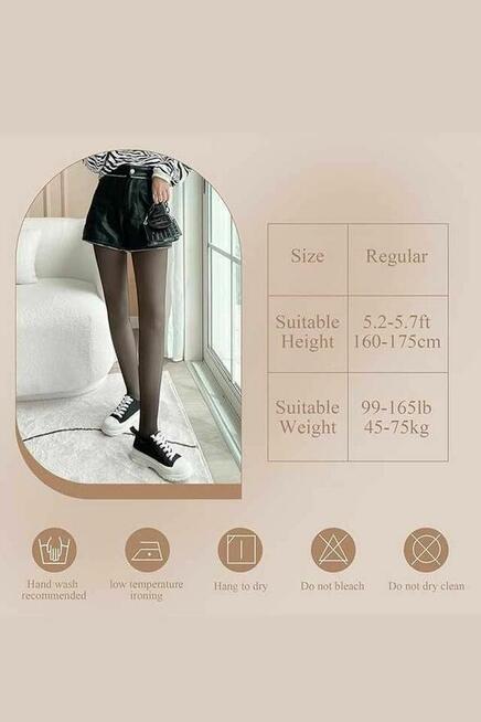 Termiczne rajstopy damskie zimowe z podszewką polaru półprz