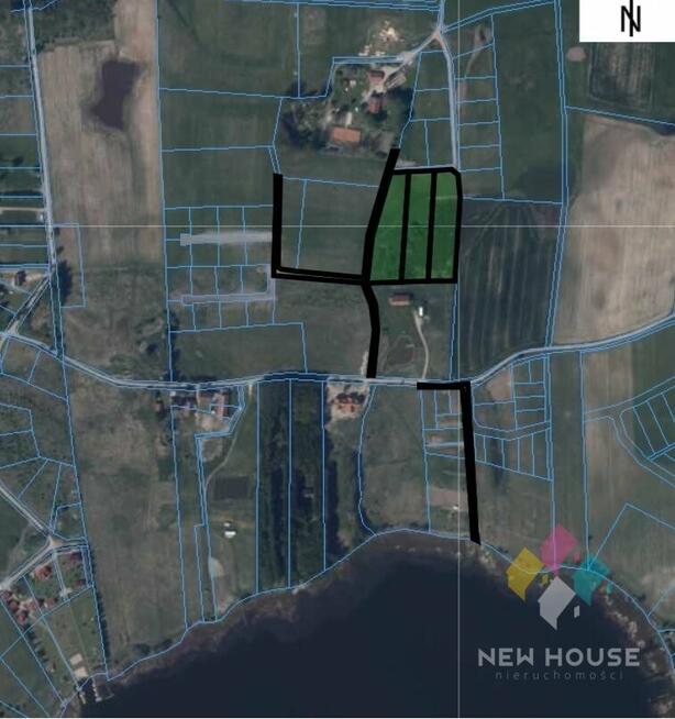 Działka z możliwością zabudowy, dojście do jeziora