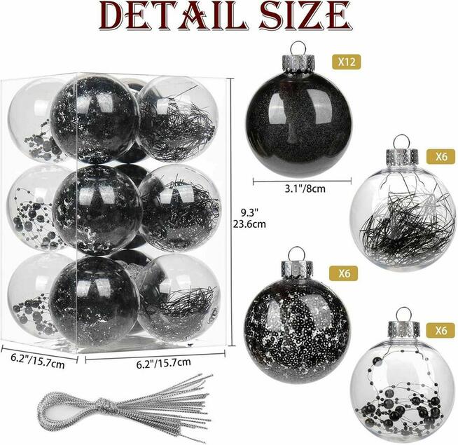 Zestaw bombek na choinkę