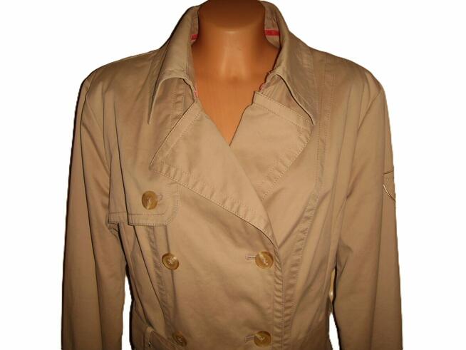 PŁASZCZ, PROCHOWIEC, TRENCZ, DAMSKI, BEŻOWY =WROCŁAW=