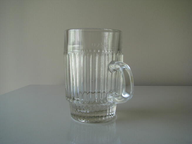 Kufel barowy, szklany 0,25 l, HSG Hortensja PRL