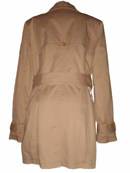 PŁASZCZ, PROCHOWIEC, TRENCZ, DAMSKI, BEŻOWY =WROCŁAW=